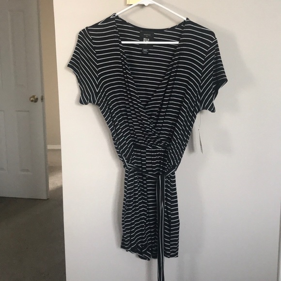 Billabong Striped Black & White Romper - Picture 3 of 5